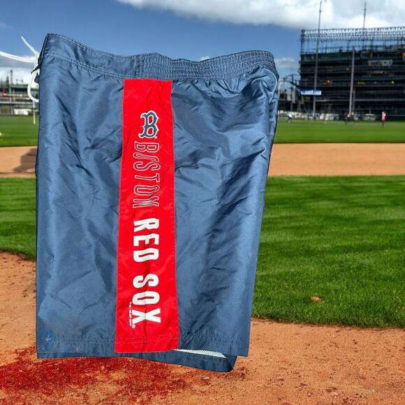 Boston Red Sox Mens Sz XL Swim Trunks Board Shorts G-III Carl Banks MLB Blue Red - Picture 1 of 15